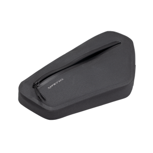 Black pouch with zipper and 'syncros' branding on a white background
