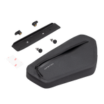 Black electronic device with a clear background