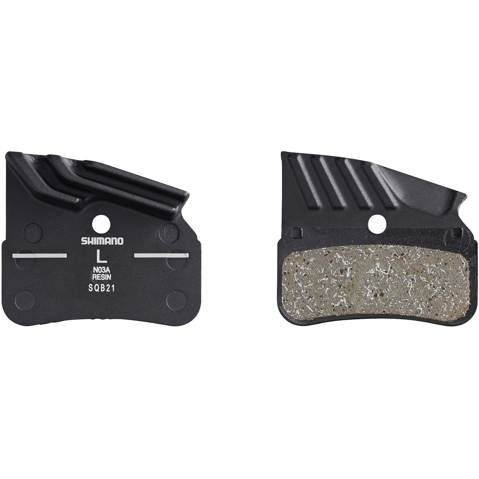 N03A-RF disc pads and spring, resin pad, alloy back, cooling fins