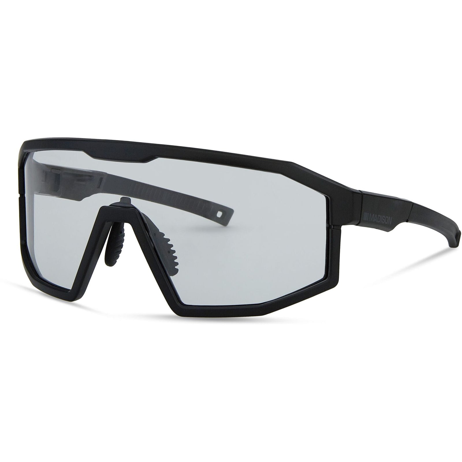 Enigma Matt Black Sunglasses - Clear Lens
