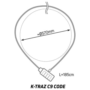 K-Traz C9 Coded Cable Lock